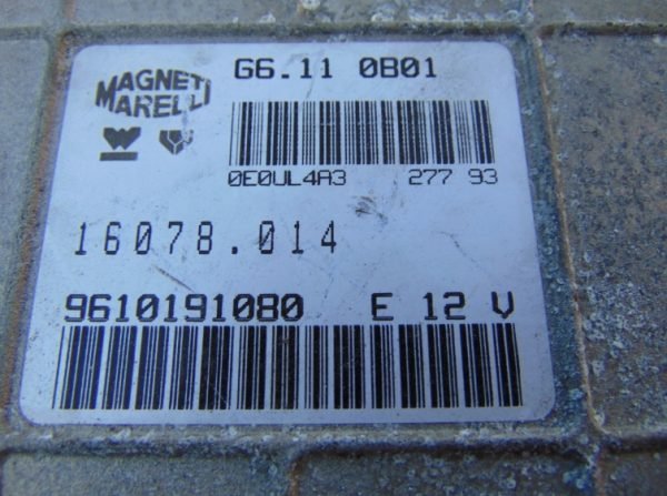 Computadora ECU Citroen Peugeot G6.110B01 9610191080 - Imagen 3