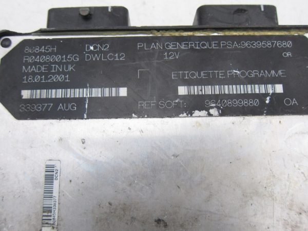 Computadora ECU Peugeot 9640899880 R04080015G 9639587680 - Imagen 6