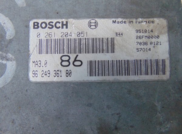 Computadora ECU Peugeot Citroen 9624936180 0261204051 - Imagen 3