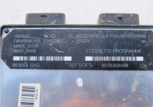 Computadora Citroën 9650360480 9650359580 R04080035B - Imagen 6