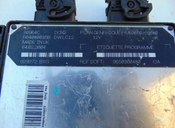 Computadora Citroën Berlingo 1.9 9650359580 9650360480 r04080035b - Imagen 5