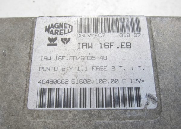 Computadora Fiat Punto IAW16F.EB 46480662 - Imagen 3