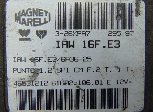 Computadora Fiat Punto 1.2 IAW16F.E3 46531212 - Imagen 2