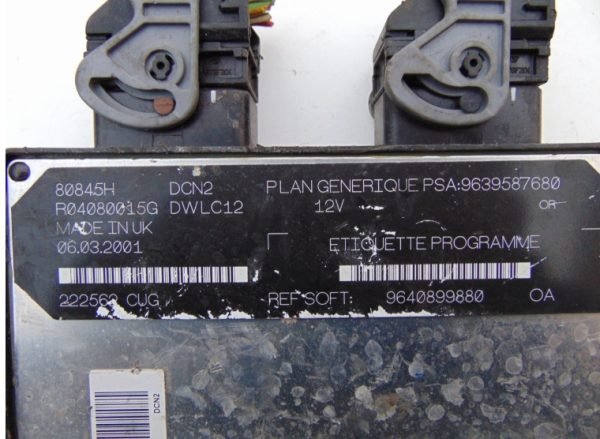 Computadora Citroën 9639587680 9640899880 R04080015G - Imagen 3