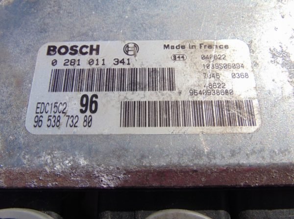 Computadora ECU Centralita Peugeot Citroën 0281011341 9653873280 - Imagen 3