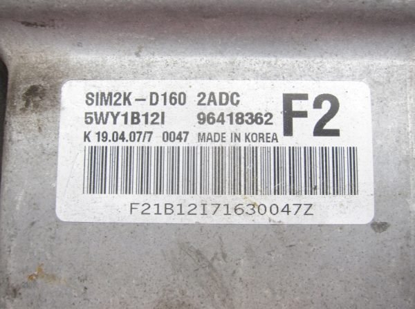 Computadora Ecu Centralita Chevrolet 96418362 5WY1B12I - Imagen 3