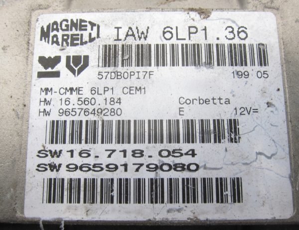 Computadora Ecu Centralita Peugeot 9659179080 9657649280 IAW6LP1.36 - Imagen 3