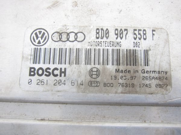 Computadora Ecu Centralita Volkswagen Audi 0261204614 8D0907558F - Imagen 2