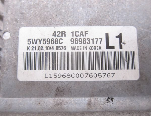 Computadora Ecu Centralita Chevrolet 1CAF 5WY5968C 96983177 - Imagen 3