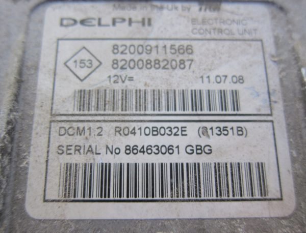 Computadora Ecu Centralita Renault 1.5dci 8200911566 8200882087 - Imagen 2