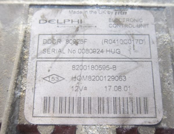 Computadora Ecu Centralita Renault 8200180595-B 8200129063 1.5dci - Imagen 4