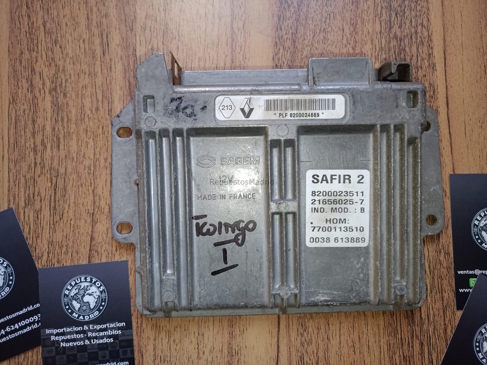 Computadora Ecu Centralita Renault Twingo 1.2 7700113510 8200023511 SAGEM SAFIR 2 35 PIN - Imagen 2