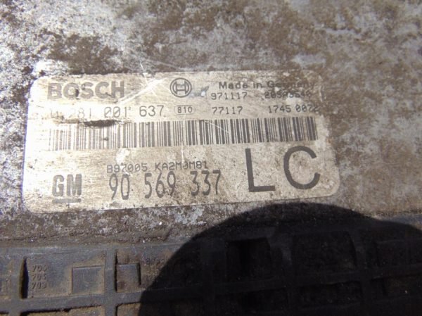 Computadora Ecu Centralita Opel 90569337 0281001637 - Imagen 2