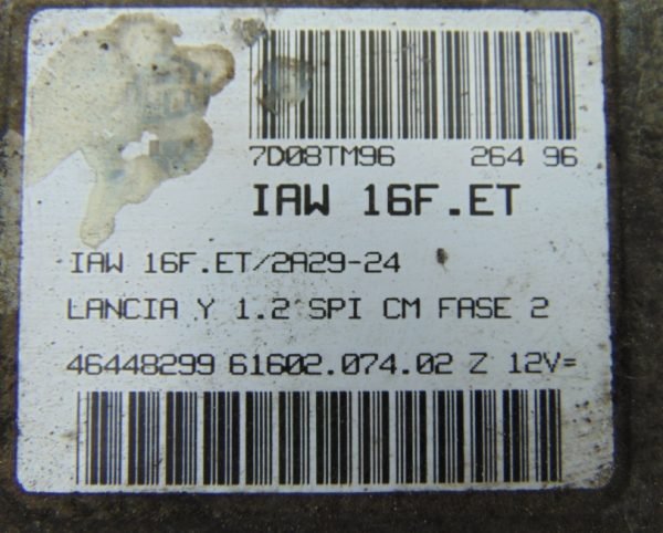 Computadora Ecu Centralita Lancia 46448299 IAW16F.ET - Imagen 3