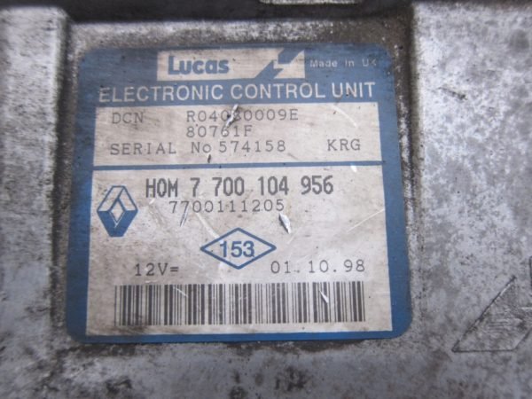 Computadora Ecu Centralita Renault 7700111205 R04080009E 7700104956 - Imagen 3