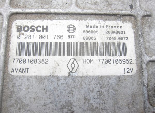 Computadora Ecu Centralita Renault 7700105952  0281001766 7700108382 - Imagen 4