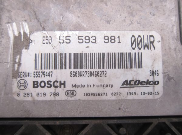 Computadora Ecu Centralita Opel Corsa D 0281019798 55593981 - Imagen 2
