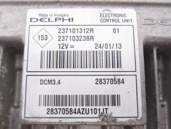 Computadora Ecu Centralita Renault 237101312R 237103238R 28370584 - Imagen 3