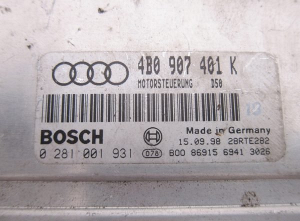 Computadora Ecu Centralita Audi 0281001931 4B0907401K - Imagen 3