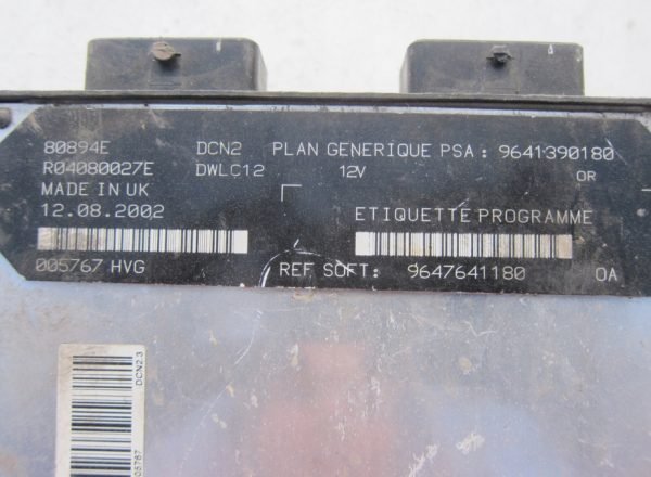 Computadora Ecu Centralita Citroën R04080027E 9641390180 9647641180 - Imagen 2