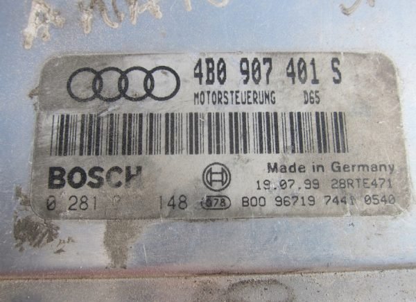 Computadora Ecu Centralita Audi 4B0907401S 0281010148 - Imagen 2
