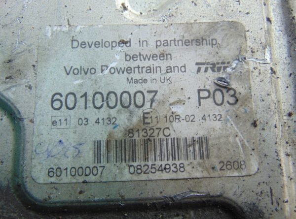 Computadora ECU Centralita Renault Volvo 60100007 P03 P60100007 TRW - Imagen 2