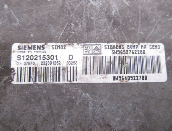 Computadora ECU Centralita Caja Automática Citroën Peugeot S120215301D 9652762280 - Imagen 3