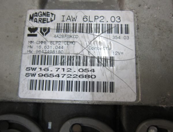 Computadora Ecu Centralita Peugeot IAW6LP2.03 9647498180 - Imagen 3
