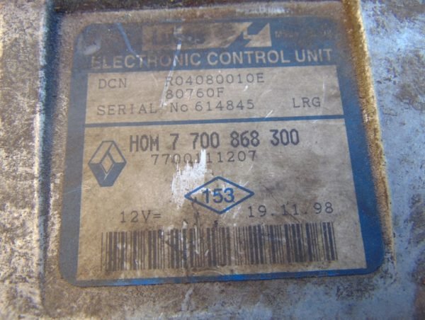 Computadora Ecu Centralita Renault R04080010E 7700868300 - Imagen 2