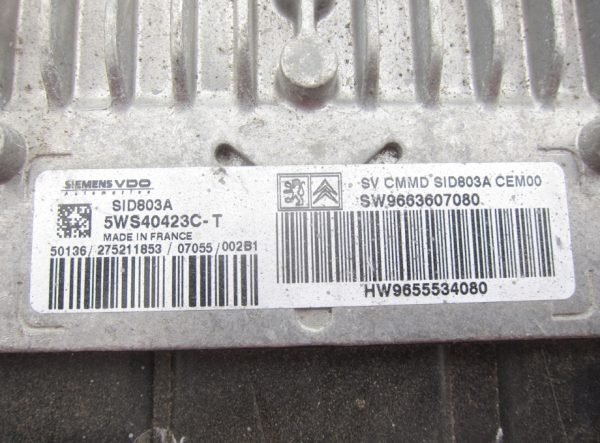 Computadora Centralita Ecu Citroën Peugeot 5WS40423C-T 9663607080 - Imagen 2