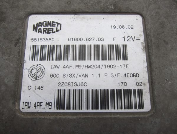 Computadora Centralita Ecu Fiat IAW4AF.M9 55183580 - Imagen 3