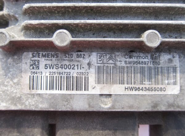 Computadora Centralita Ecu Citroën 5WS40021I-T 9648971880 SID 802 - Imagen 3