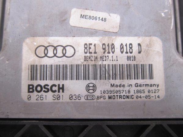 Computadora Centralita Ecu Audi 8E1910018D 0261S01036 - Imagen 2