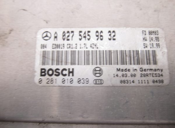 Computadora Centralita Ecu Mercedes Benz 0281010039 A0275459632 - Imagen 2