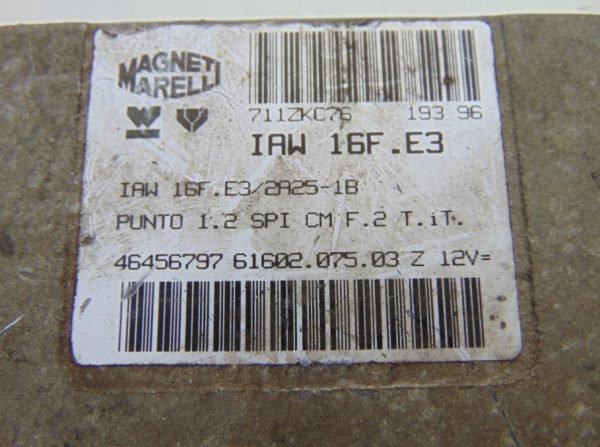 Computadora Centralita Ecu Fiat Punto 1.2 IAW16F.E3 46456797 - Imagen 3