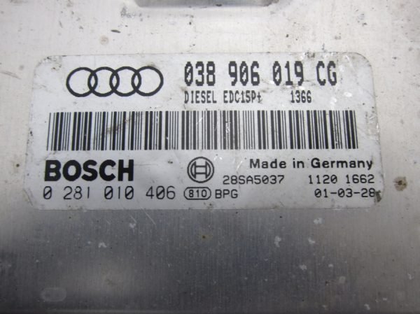 Computadora Centralita Ecu Audi 038906019CG 0281010406 - Imagen 2