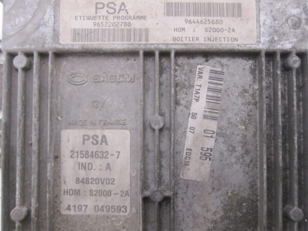 Computadora Centralita Ecu Peugeot 9652202780 9644625680 21584632-7 - Imagen 2