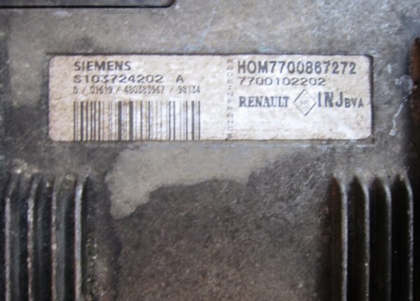 Computadora Centralita Ecu Renault S103724202A 7700867272 - Imagen 2