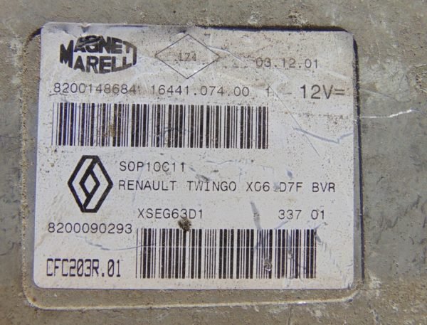 Computadora Centralita Ecu Renault Twingo 8200148684 8200090293 CFC203R.01 - Imagen 2