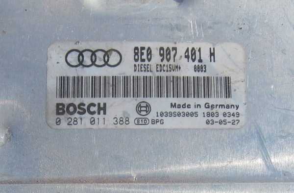 Computadora Centralita Ecu Audi 0281011388 8E0907401H - Imagen 2