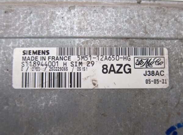 Computadora Centralita Ecu Ford S118944001H 5M51-12A650-HG - Imagen 2