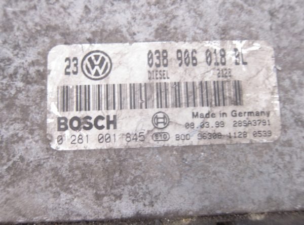 Computadora Centralita Ecu Volkswagen 0281001845 038906018BL - Imagen 2