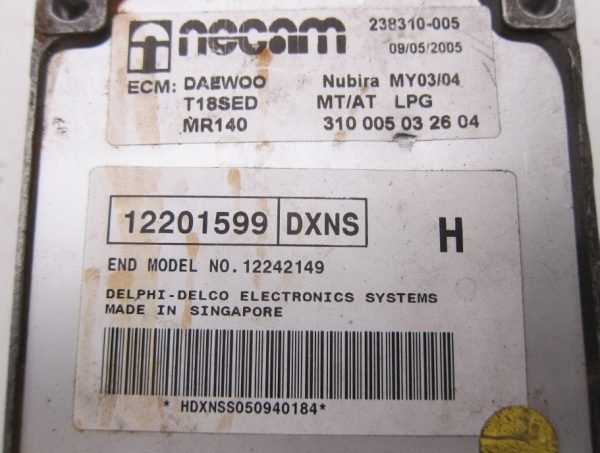 Computadora Centralita Ecu Daewoo Opel DXNS 12201599 - Imagen 2