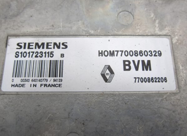 Computadora Centralita Ecu Renault S101723115B 7700860329 - Imagen 2