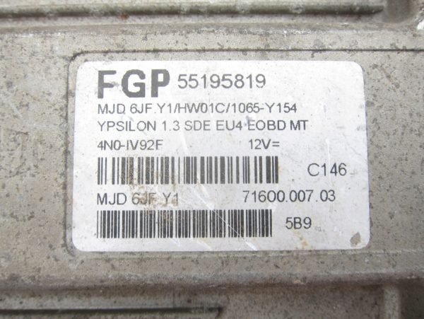 Computadora Centralita Ecu Lancia MJD6JF.Y1 55195819 - Imagen 2