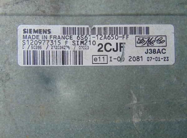 Computadora Centralita Ecu Ford S120977315F 6S61-12A650-FF 2CJF - Imagen 2