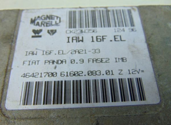 Computadora Centralita Ecu Fiat IAW16F.EL 46421700 - Imagen 2