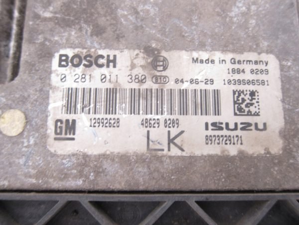 Computadora Centralita Ecu Opel 0281011380 12992628 - Imagen 2