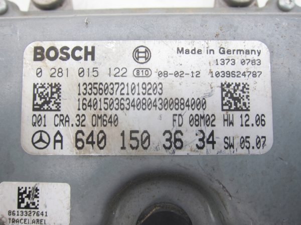 Computadora Centralita Ecu Mercedes Benz A6401503634 0281015122 - Imagen 2