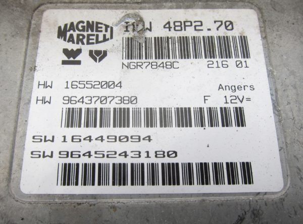 Computadora Centralita Ecu Citroën IAW48P2.70 9643707380 9645243180 - Imagen 2